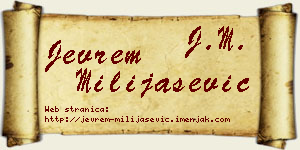 Jevrem Milijašević vizit kartica